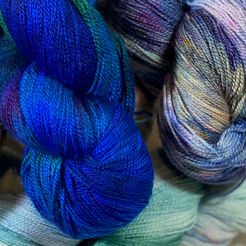 Dr and Mrs. Lace  80% Extra Fine Merino, 20% Silk,   875 YDS. US 0-3