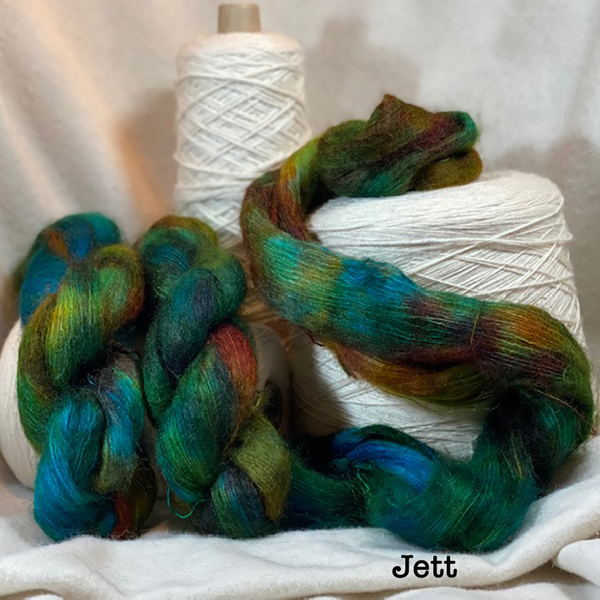 Hetta  Lace Weight?  72% Kid Mohair, 28% Silk, 459 YDS, US 0-1