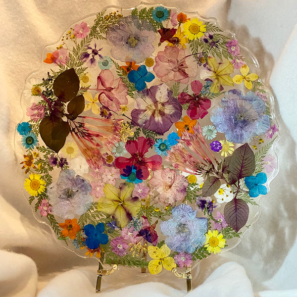 Floral Resin Platters - Gifts