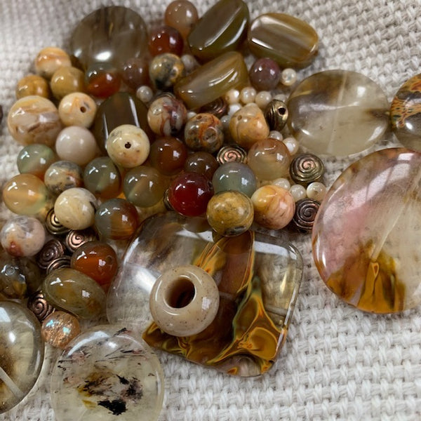 Agate and Stone Bead Mix - 5.71 oz.