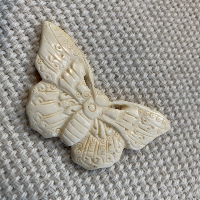 Bone Butterfly Pendant 6mm x 3.5mm