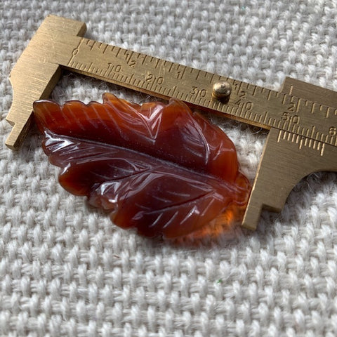Small Rust Leaf Pendant 4.75mm x 3mm