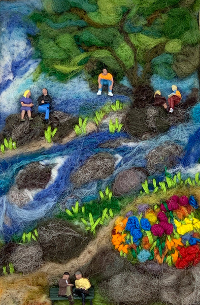 Felted Picture - Summer Afternoon in the Park