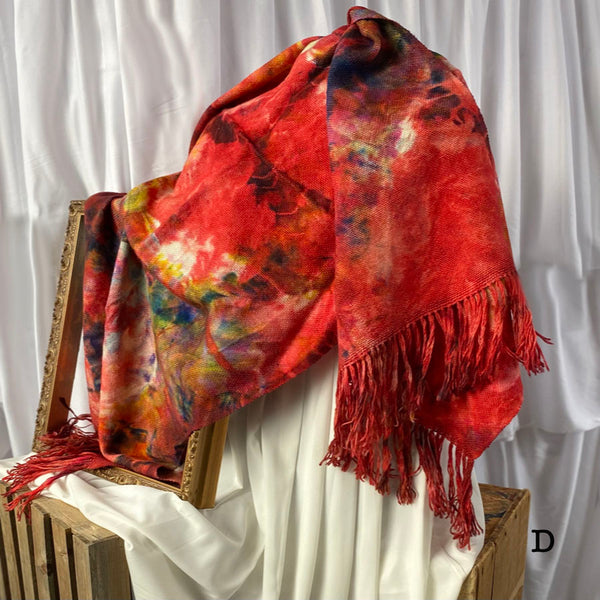 Hand Dyed, Hand Woven, Fair Trade Alpaca Wrap 24"x72"